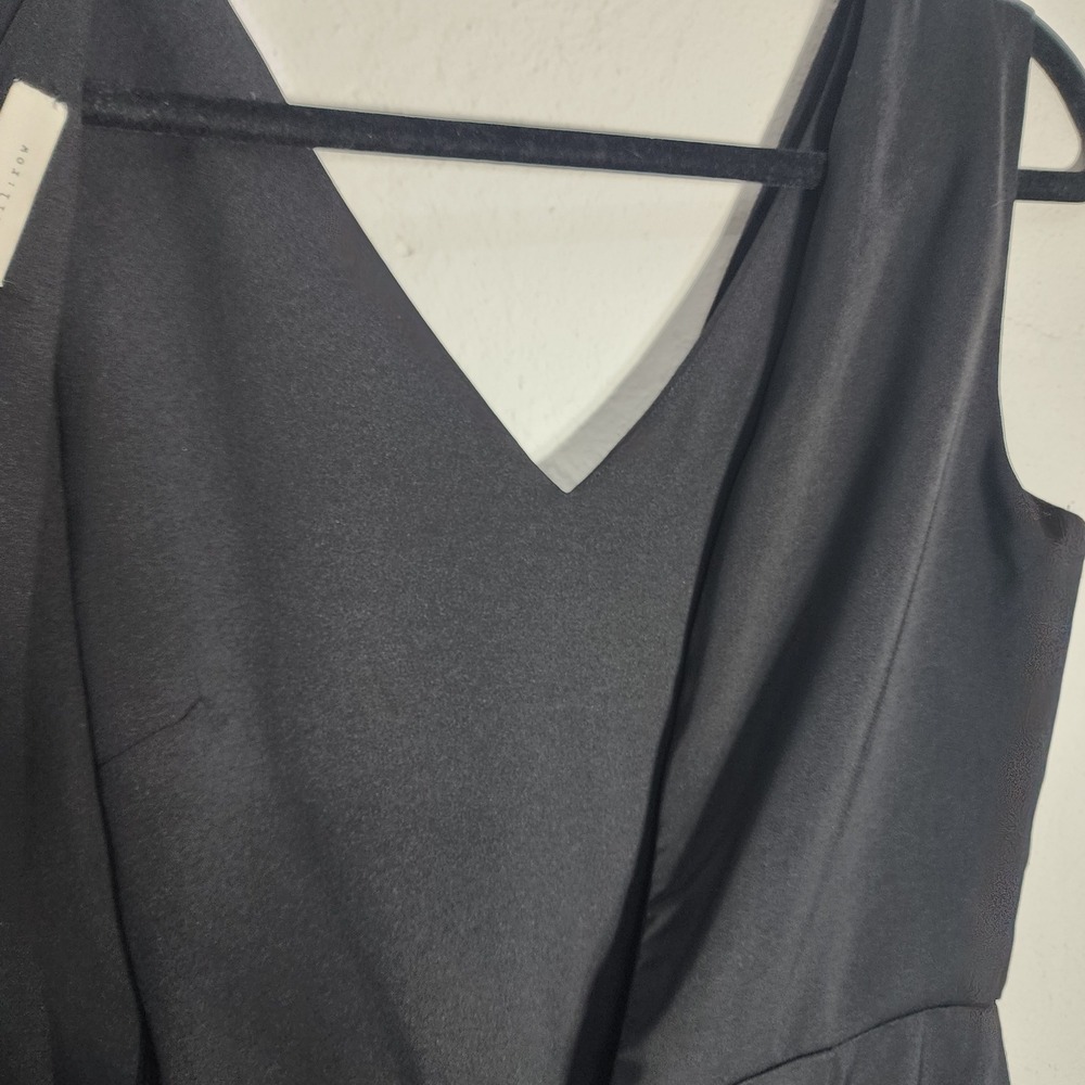All Row Black Sleeveless Wrap Front Jumpsuit with Side Tie DM1178 Womens Small - Picture 13 of 14